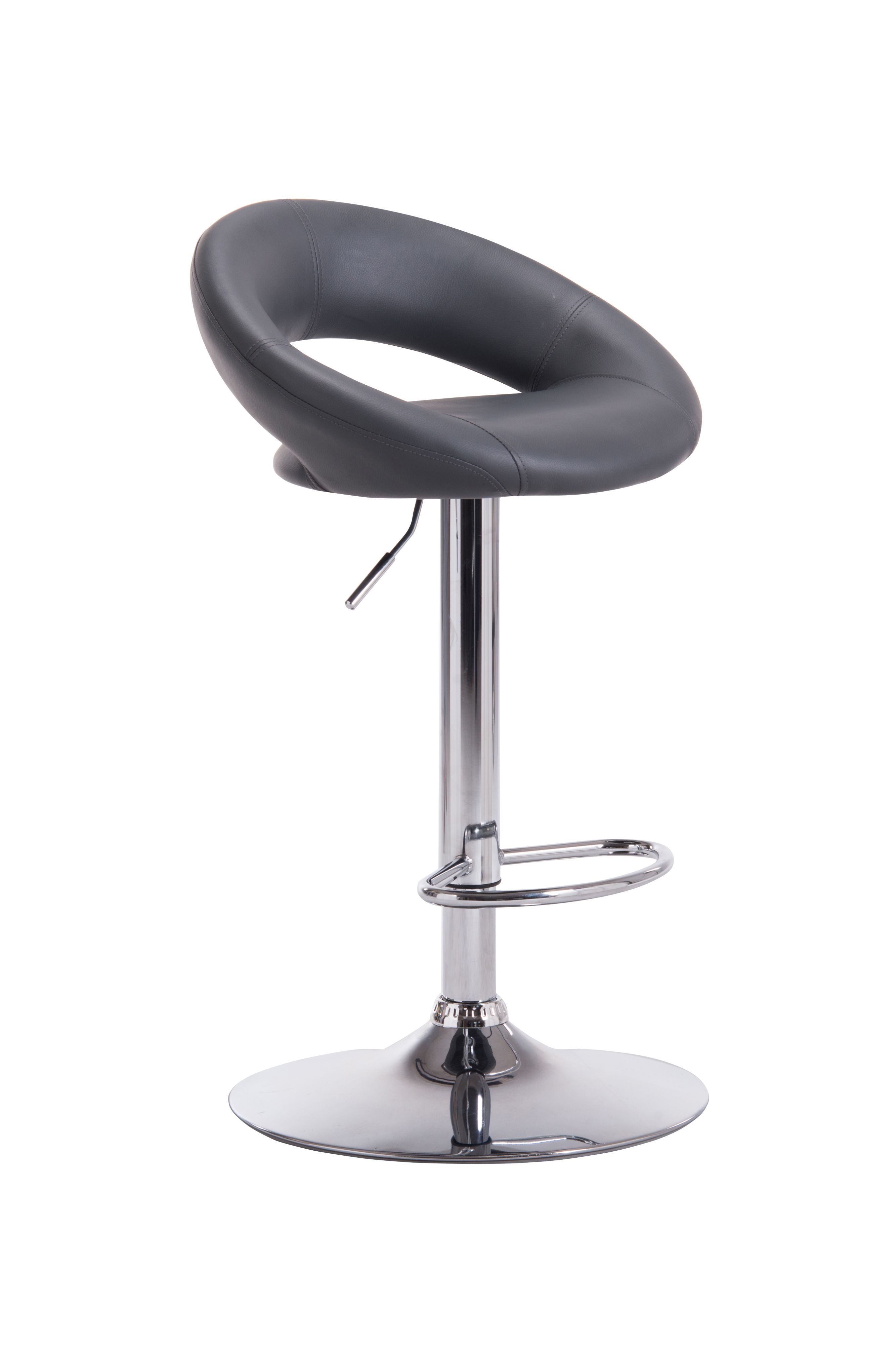 Regina Grey Adjustable Swivel Padded Bar stool Pack of 2