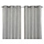 Rehua Grey Damask Lined Eyelet Curtain (W)167cm (L)183cm, Pair