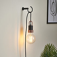 Remmy Industrial Matt Plug-in LED Wall light
