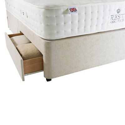 Rest Assured 2000 pocket natural 2 Drawer King Divan set