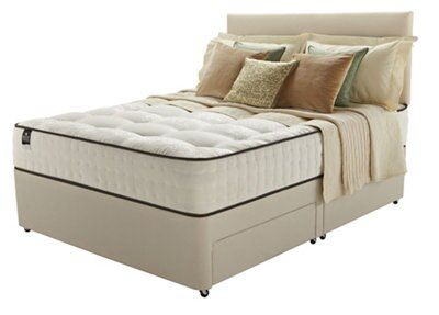 Rest Assured Tufted 2 Drawer Super king Divan set