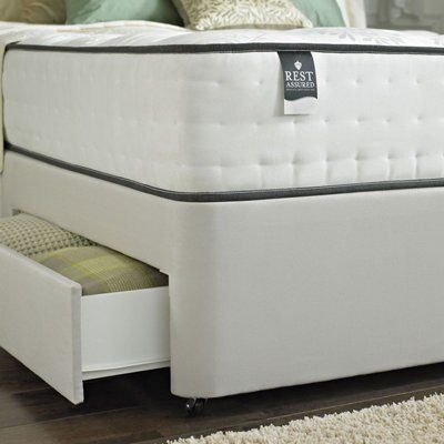 Rest Assured Tufted 2 Drawer Super king Divan set
