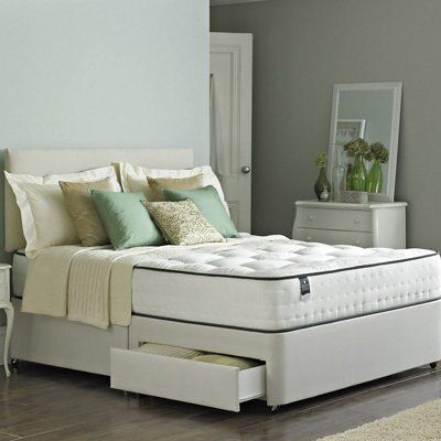 Rest Assured Tufted 2 Drawer Super king Divan set