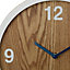 Retro Wooden White Quartz Mantle clock