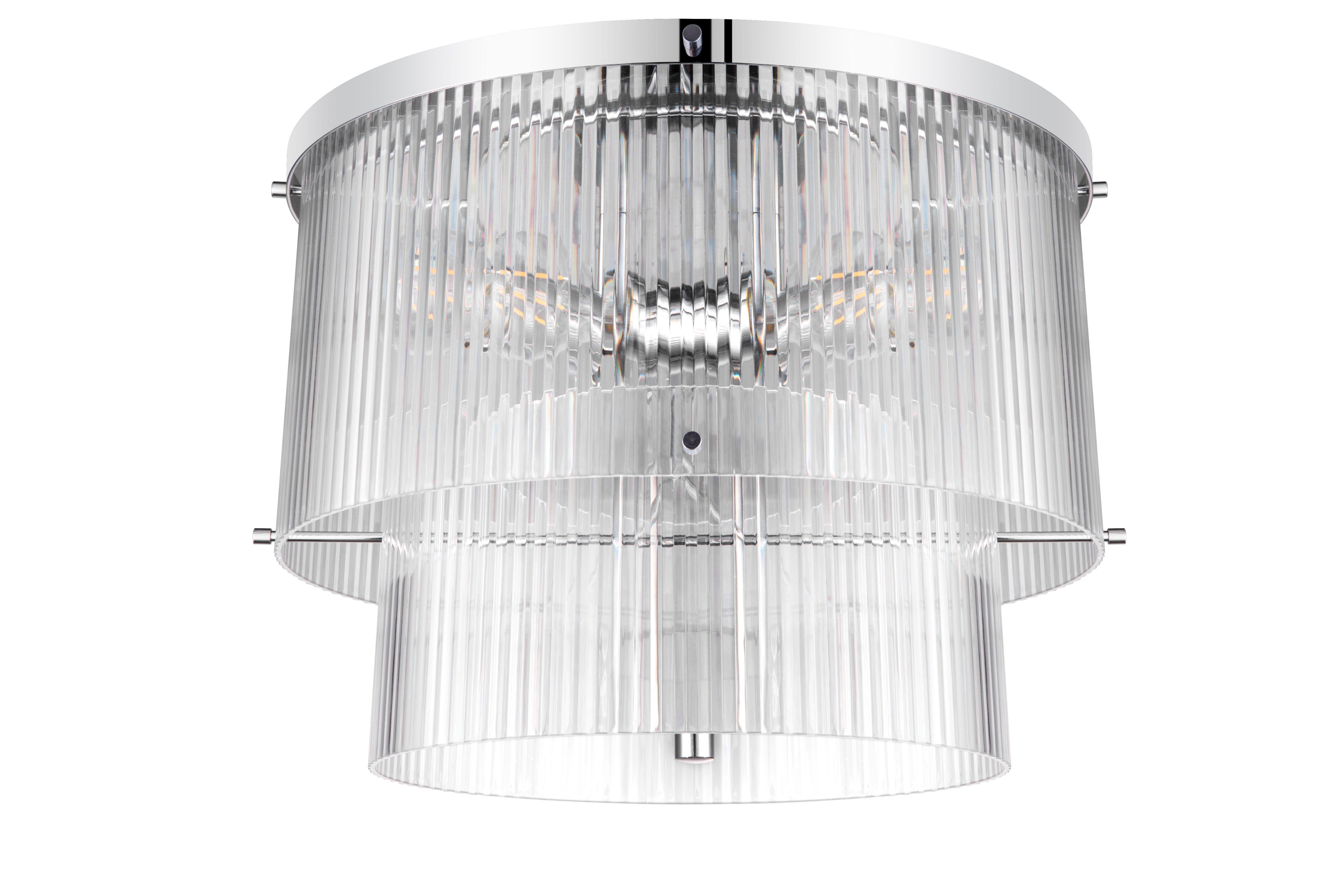 Rhyolit Chrome effect 3 Lamp Pendant ceiling light, (Dia)415mm