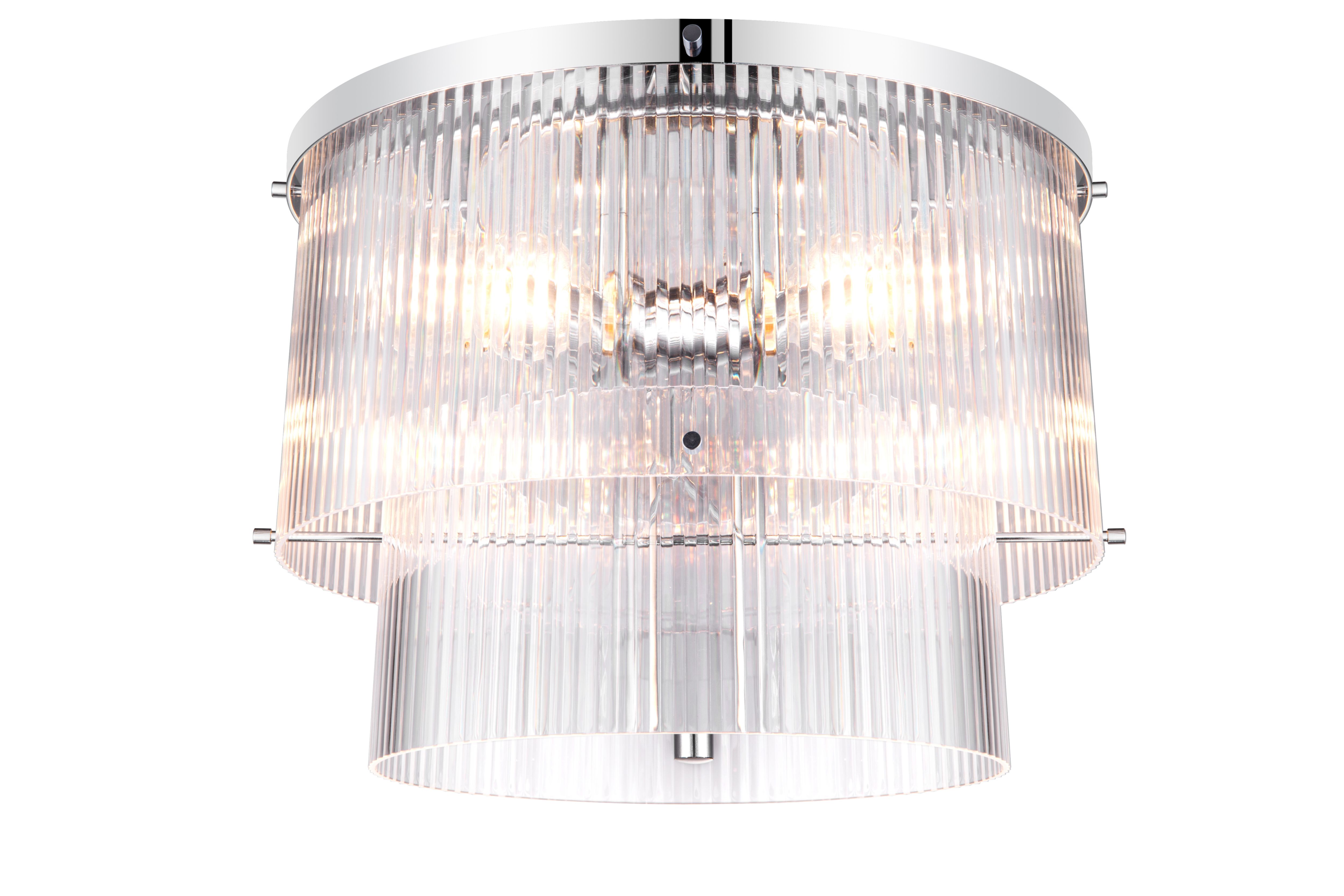 Rhyolit Chrome effect 3 Lamp Pendant ceiling light, (Dia)415mm