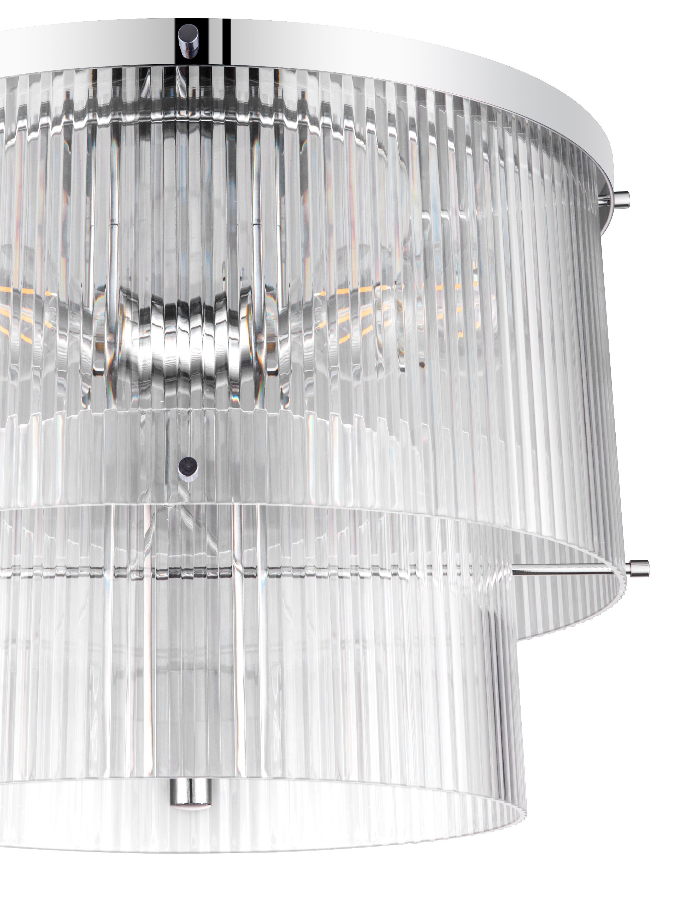 Rhyolit Chrome effect 3 Lamp Pendant ceiling light, (Dia)415mm