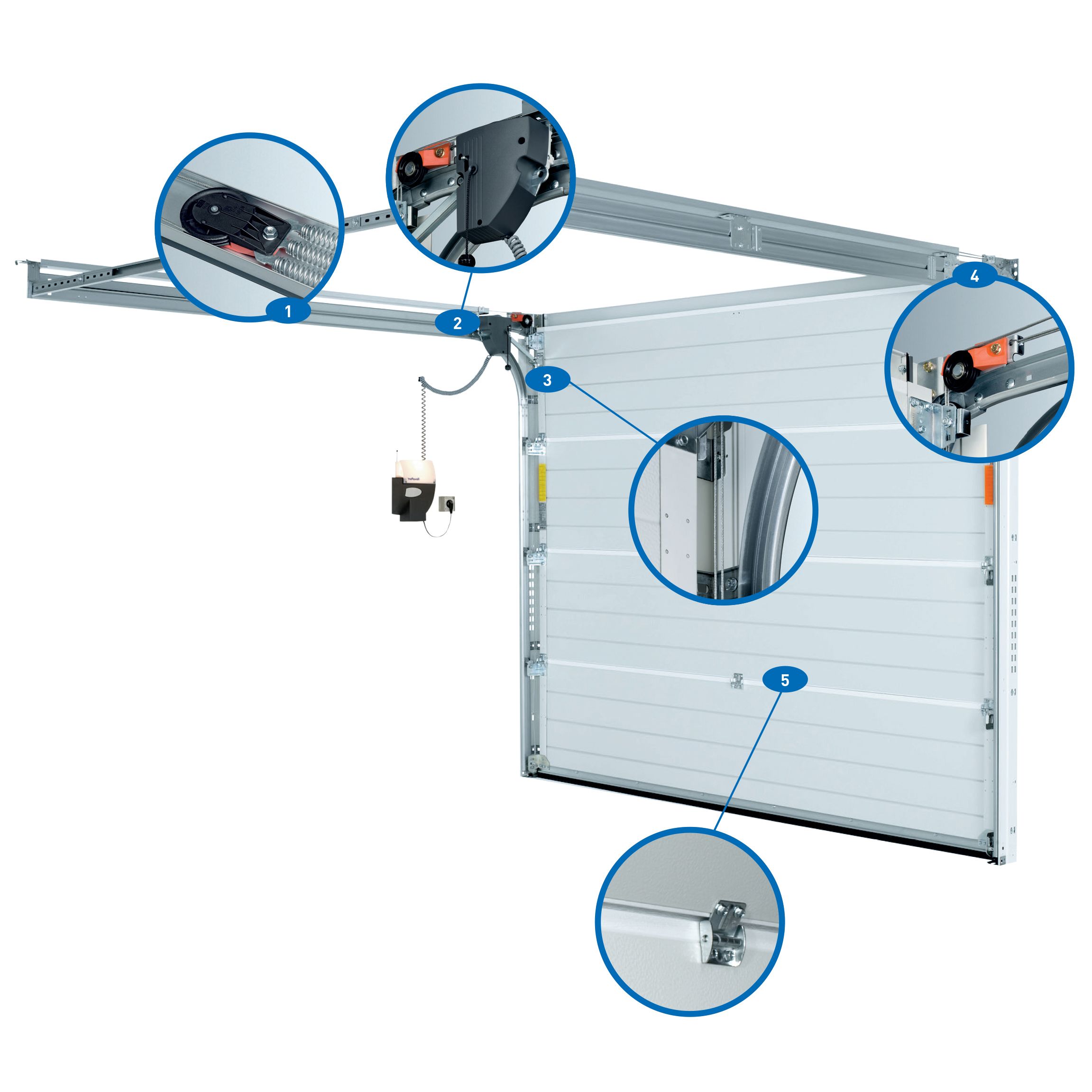 Ribbed Framed Sectional Garage door