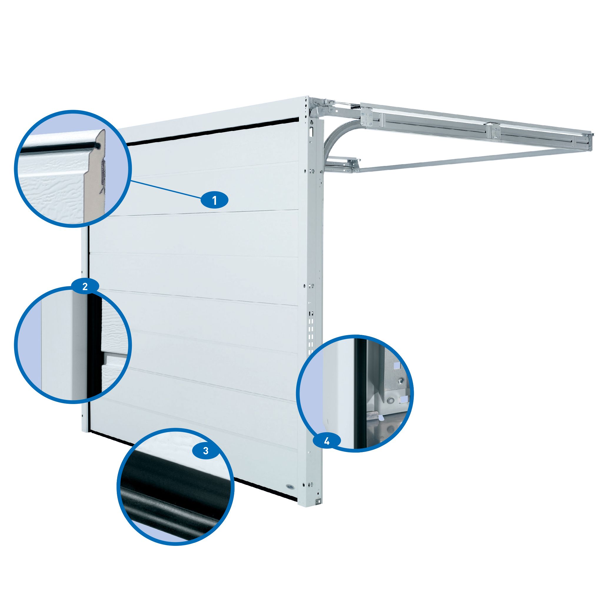 Ribbed Framed Sectional Garage door