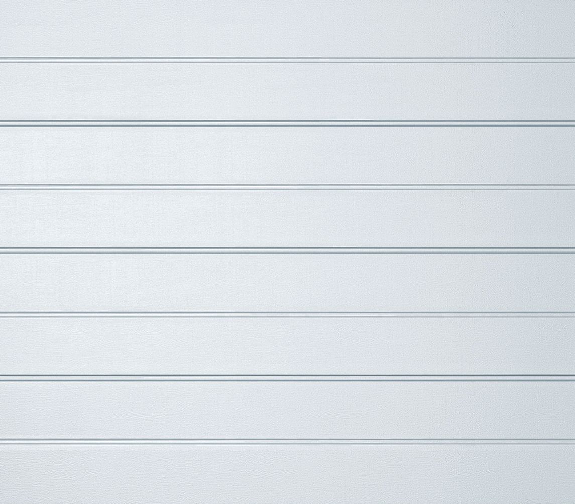 Ribbed Framed Sectional White Garage door