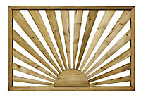 Richard Burbidge Decking Traditional Decorative panel Pressure treated Trellis panel (W)1.13m (H)0.76m