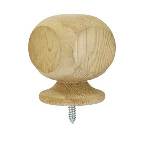 Richard Burbidge Redwood Ball top Post cap, Green (H)76mm (W)76mm