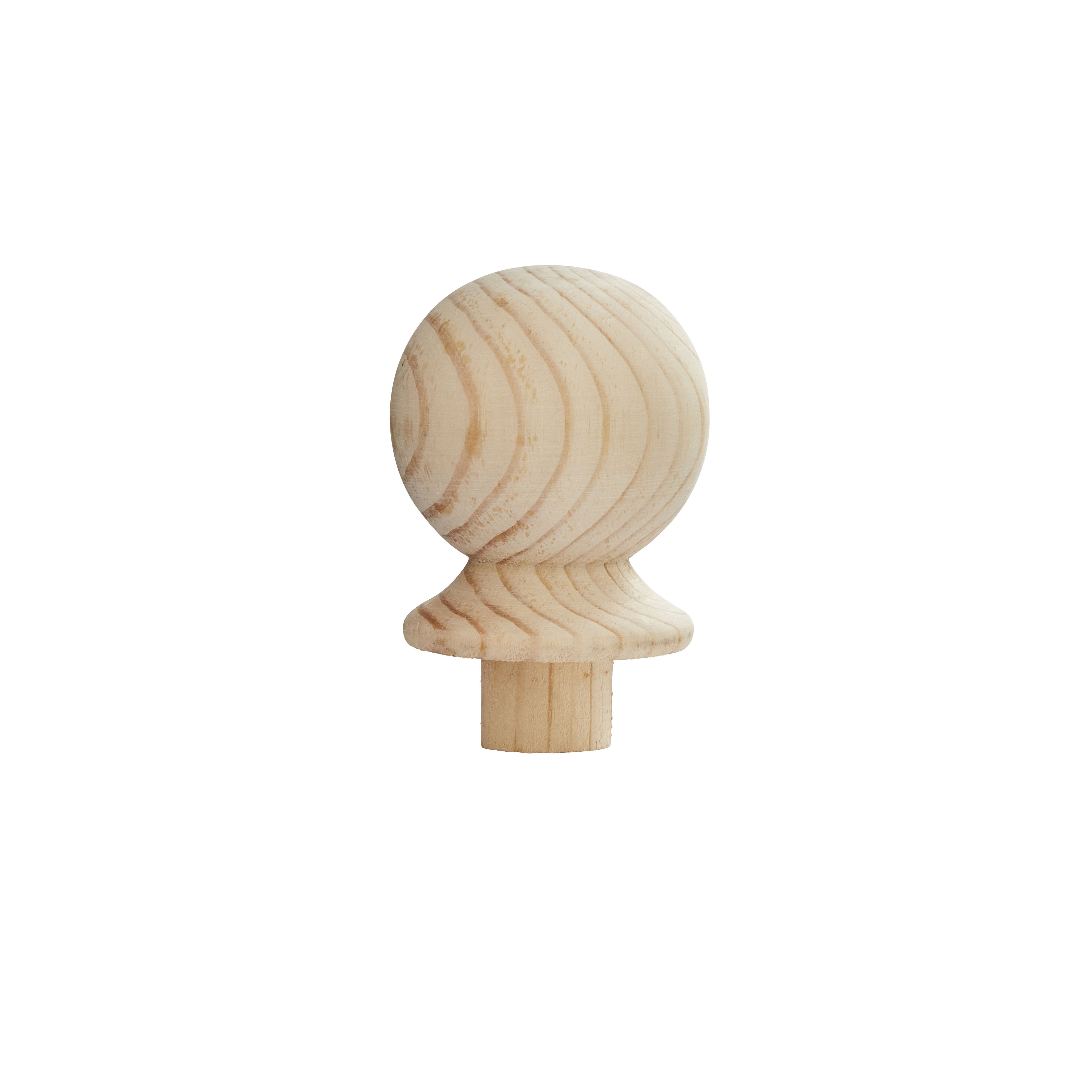 Richard Burbidge Trademark Ball Natural Pine Newel cap (L)75mm (W)75mm