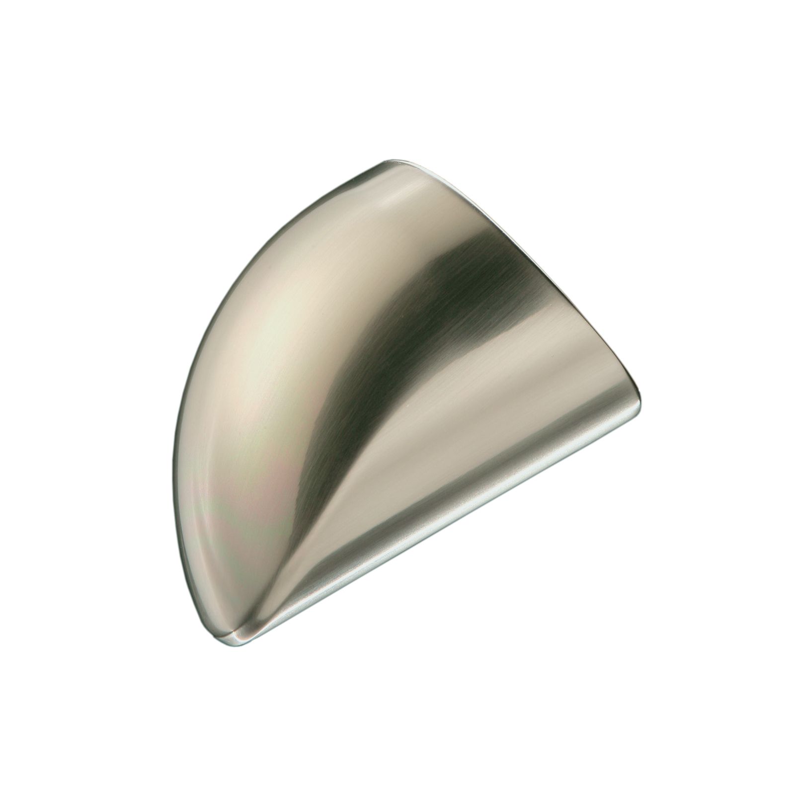 Richard Burbidge Trademark Round Nickel effect Metal End cap (L)84mm (W)59mm