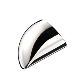 Richard Burbidge Trademark Round Polished Chrome effect Metal End cap (L)84mm (W)59mm