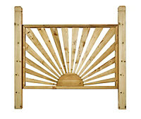Richard Burbidge Traditional Pressure treated 4ft Wooden Decorative fence panel (W)1.38m (H)1.2m, Set of 3
