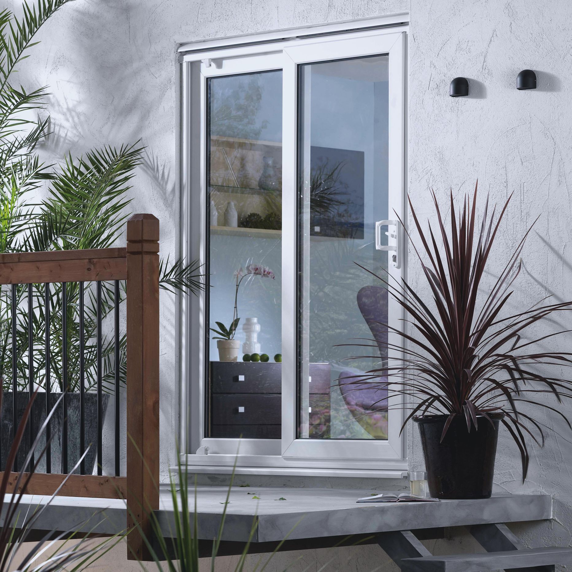 Richmond White uPVC External Patio Door frame, (H)2050mm (W)1790mm