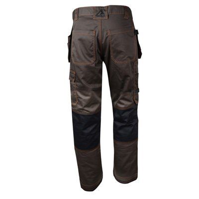 Rigour Tradesman Black & brown Trousers, L W35" L31.89"