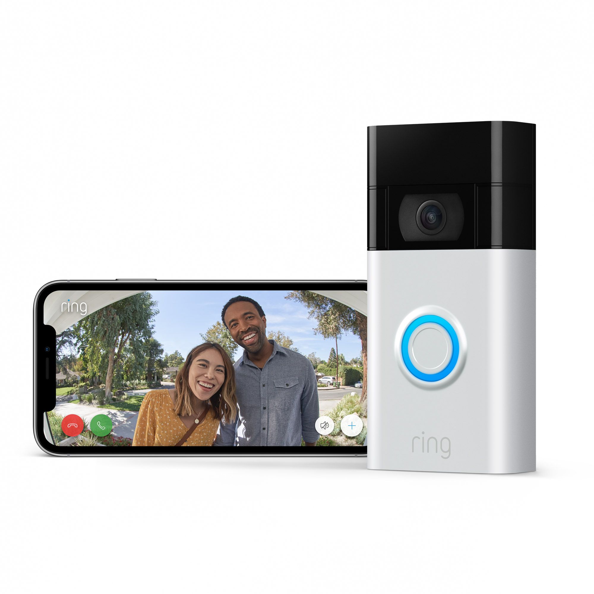 Ring video doorbell satin nickel wireless on sale doorbell