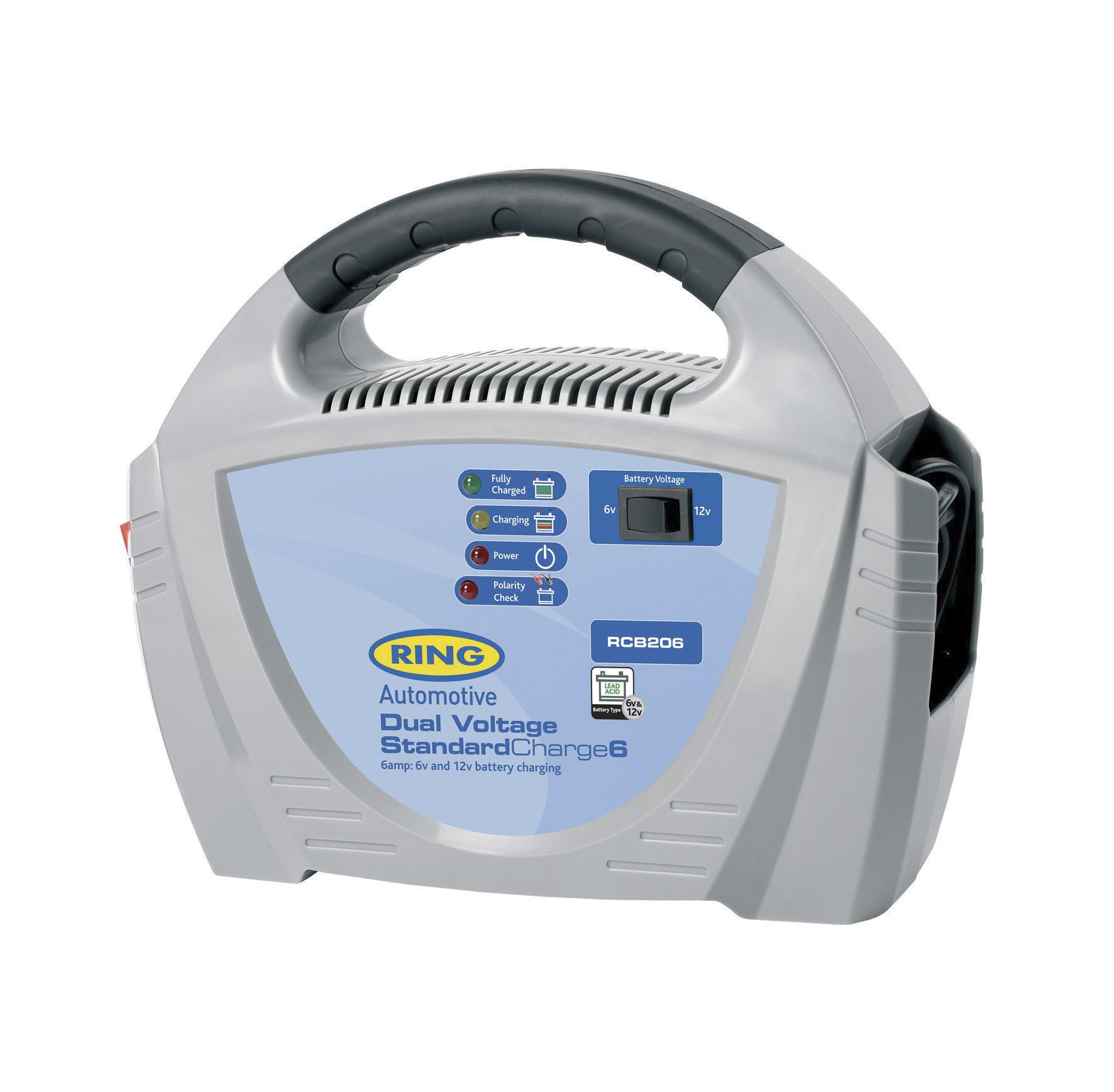 RING 6/12V DUAL 6A CHARGER