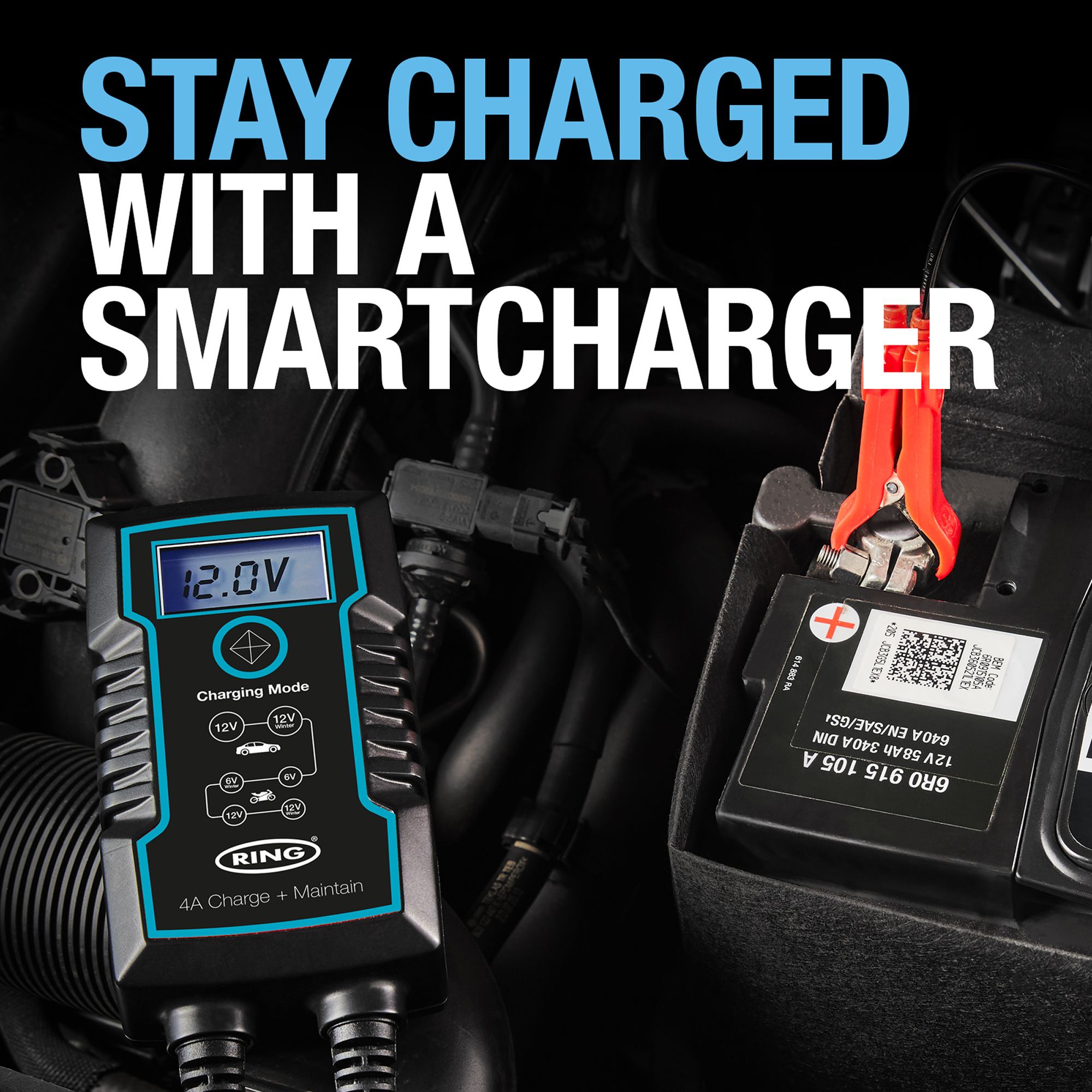 Ring Automotive 800 Series 4A Smart car battery charger