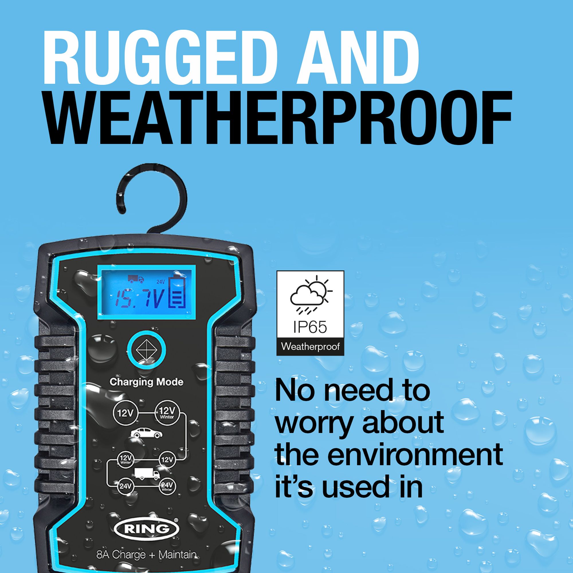 Ring Automotive 800 Series 8A Smart car battery charger