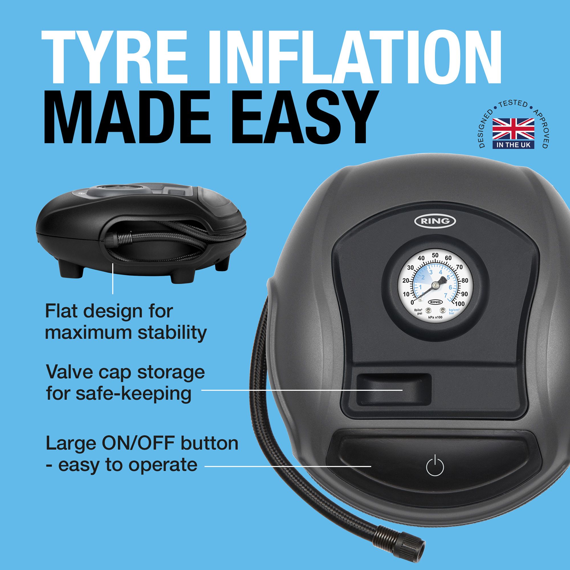 Ring Automotive RTC Analogue Air tyre inflator - 4
