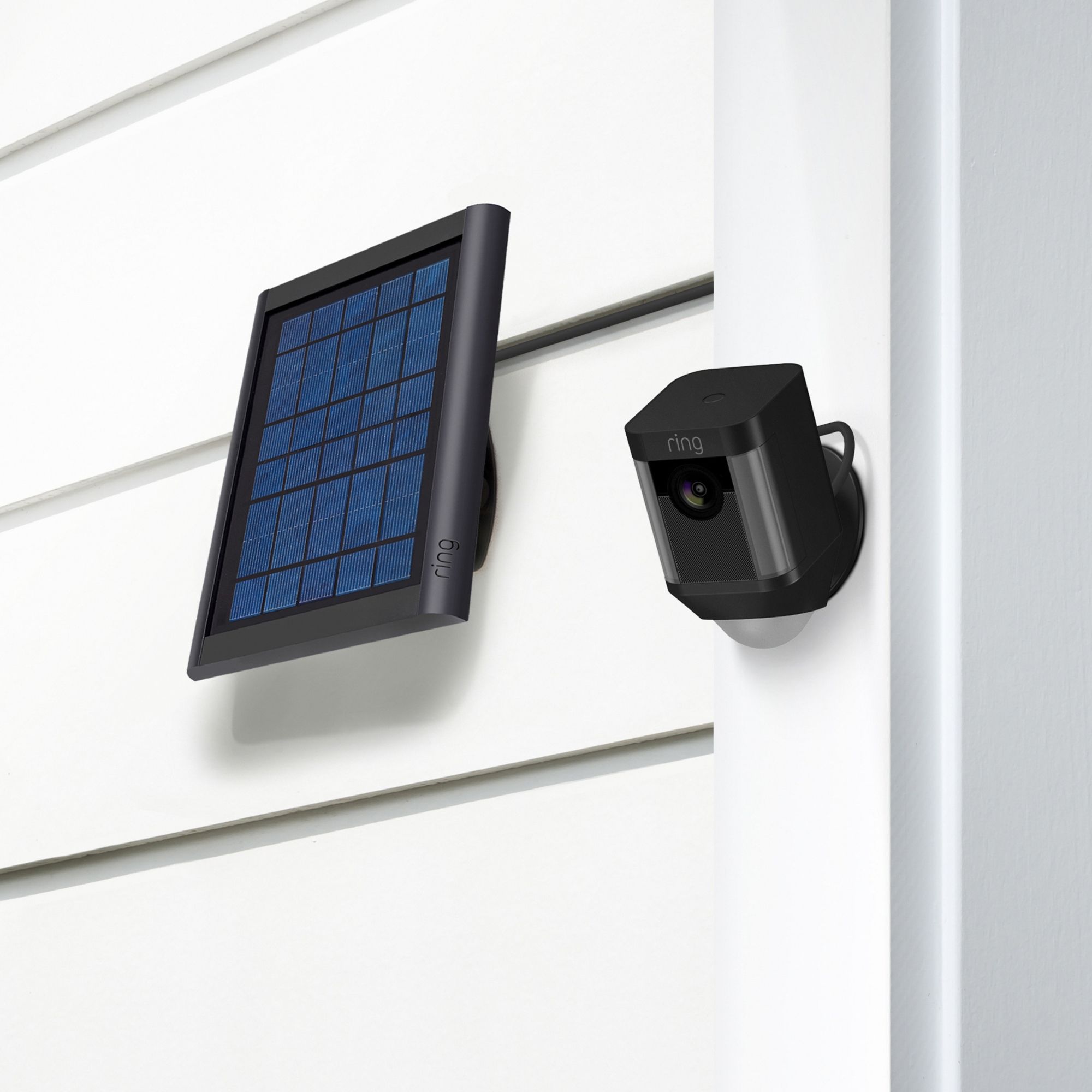 Ring black solar store panel