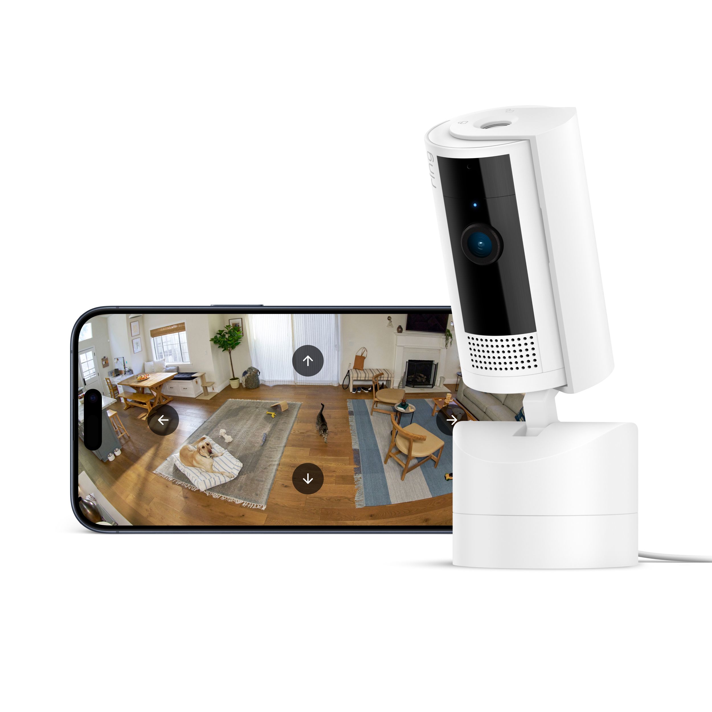 Ring Pan-Tilt Mains-powered All-in-one camera, White