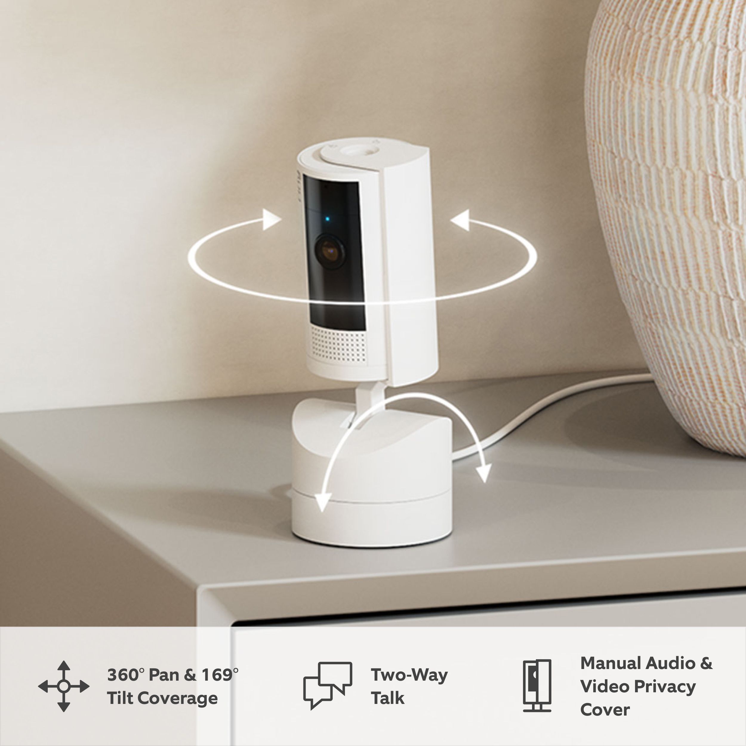 Ring Pan-Tilt Mains-powered All-in-one camera, White
