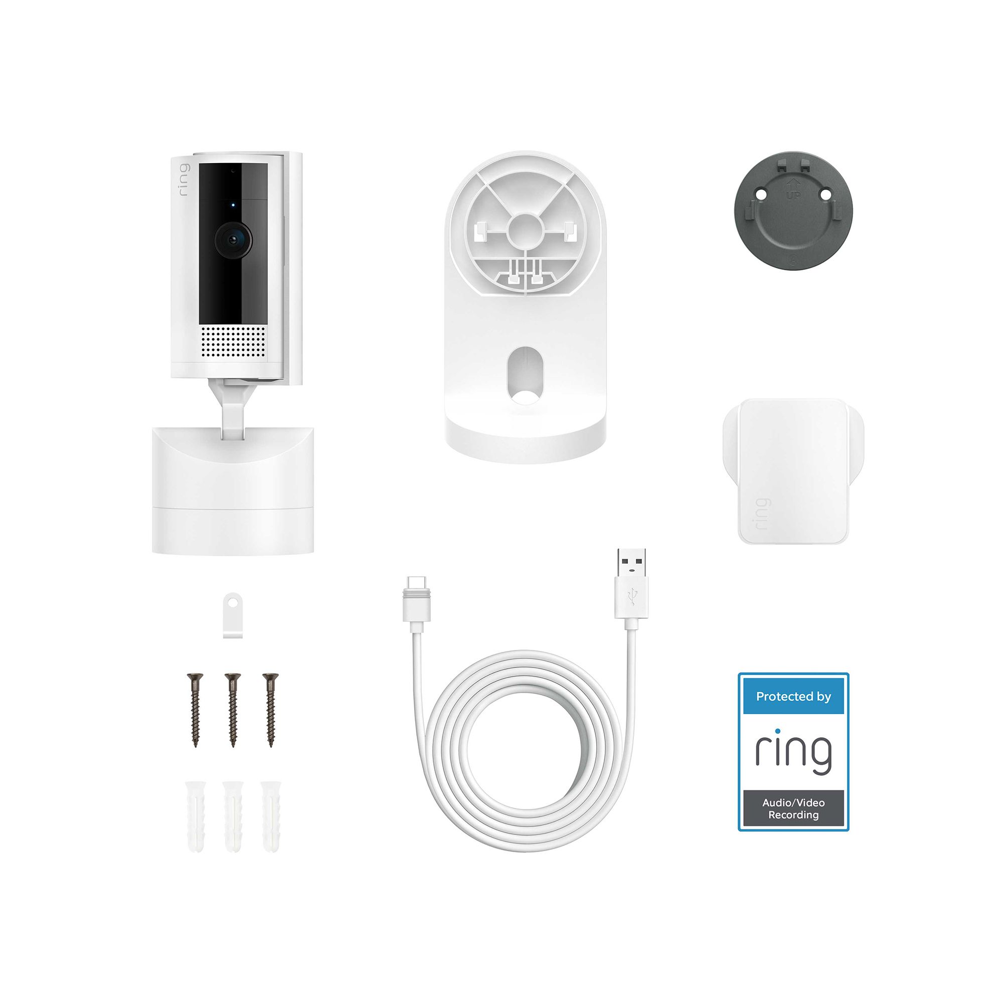 Ring Pan-Tilt Mains-powered All-in-one camera, White