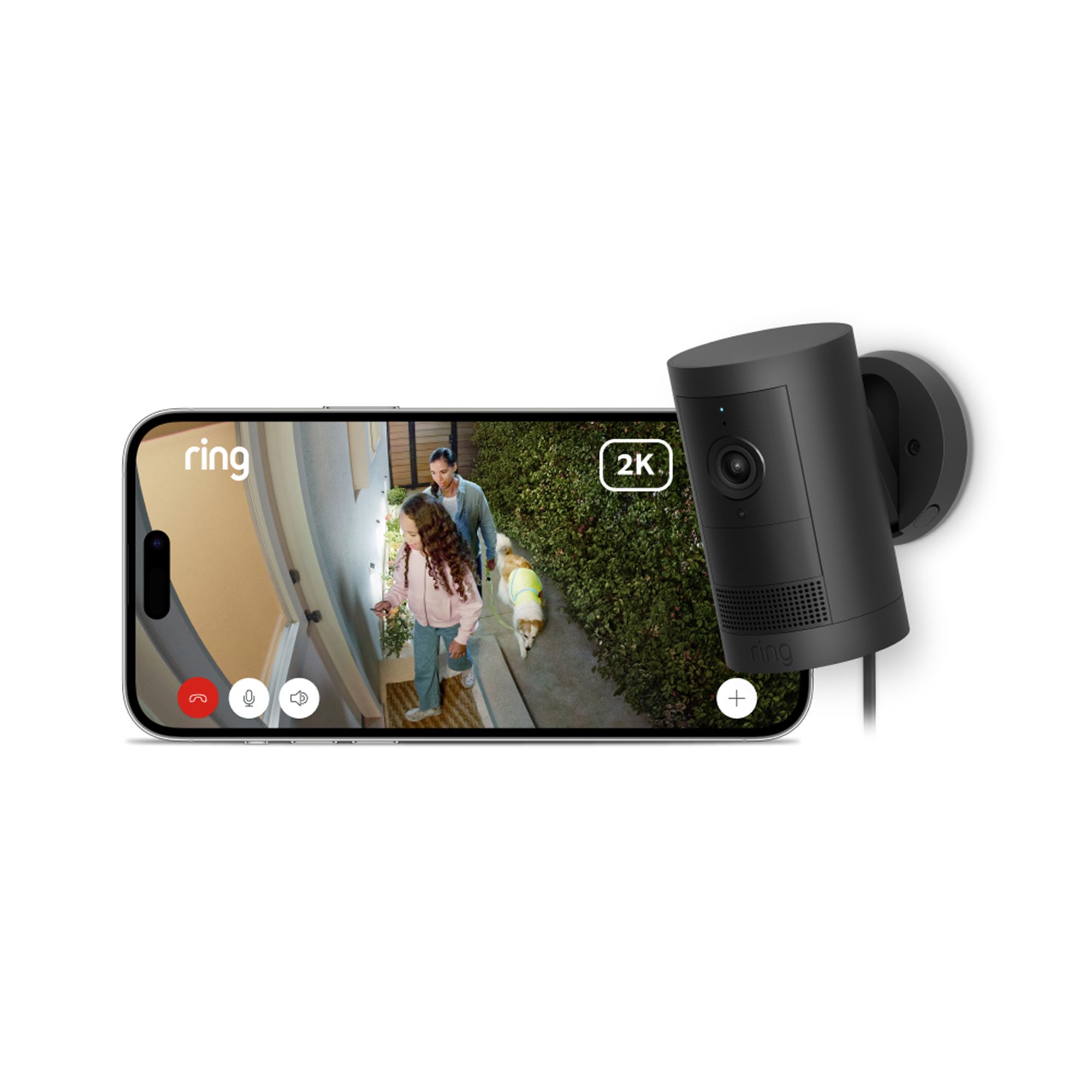 Ring Plug In Wi-fi Outdoor Swivel & tilt Smart IP camera in Black