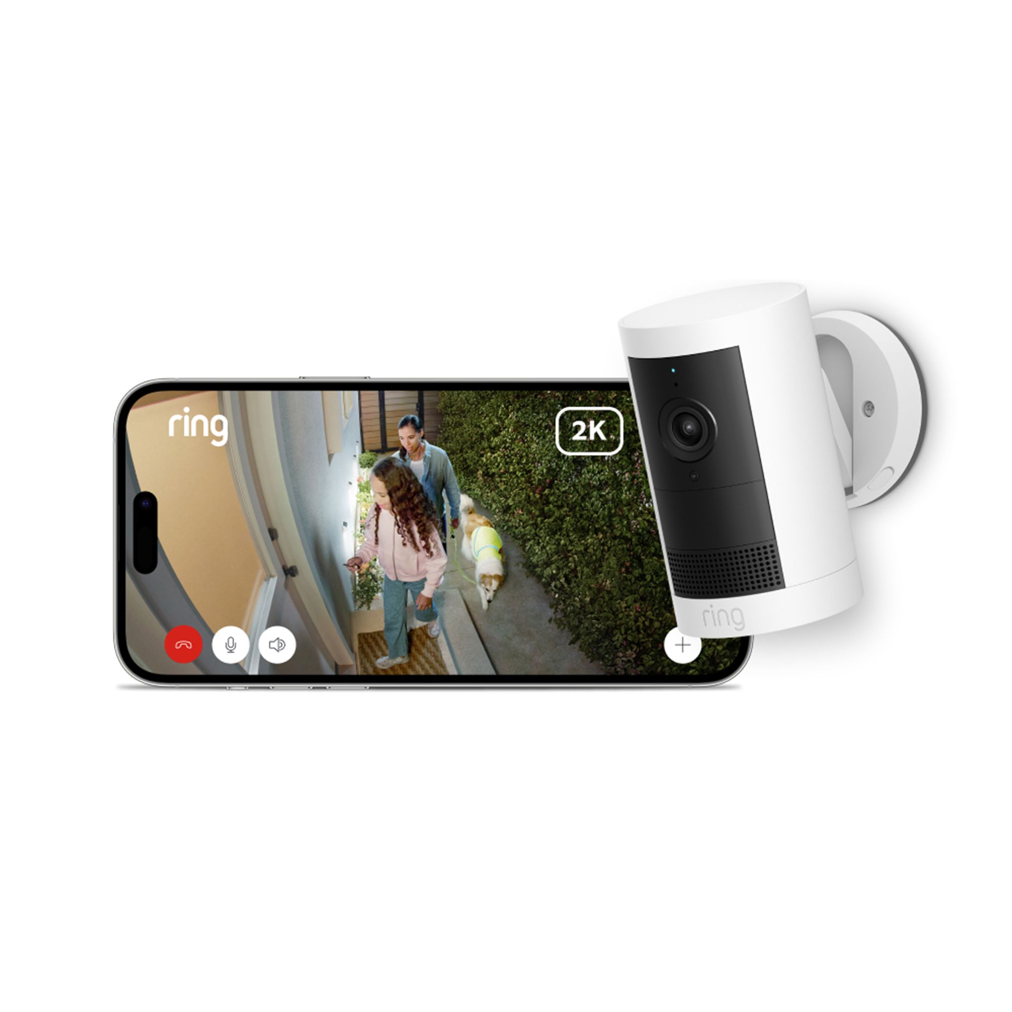 Ring Plus White Smart battery-powered IP camera