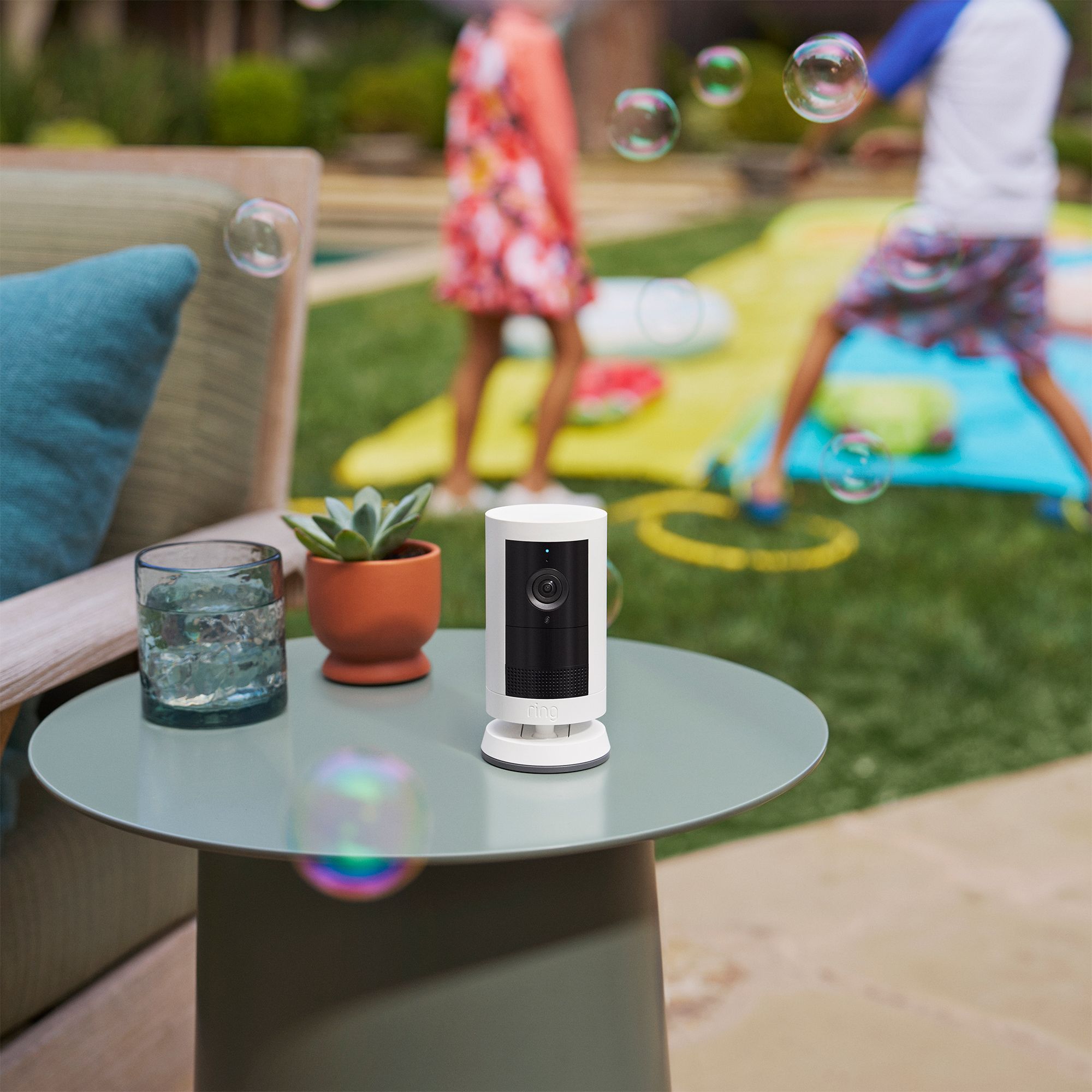 Ring Plus White Smart battery-powered IP camera