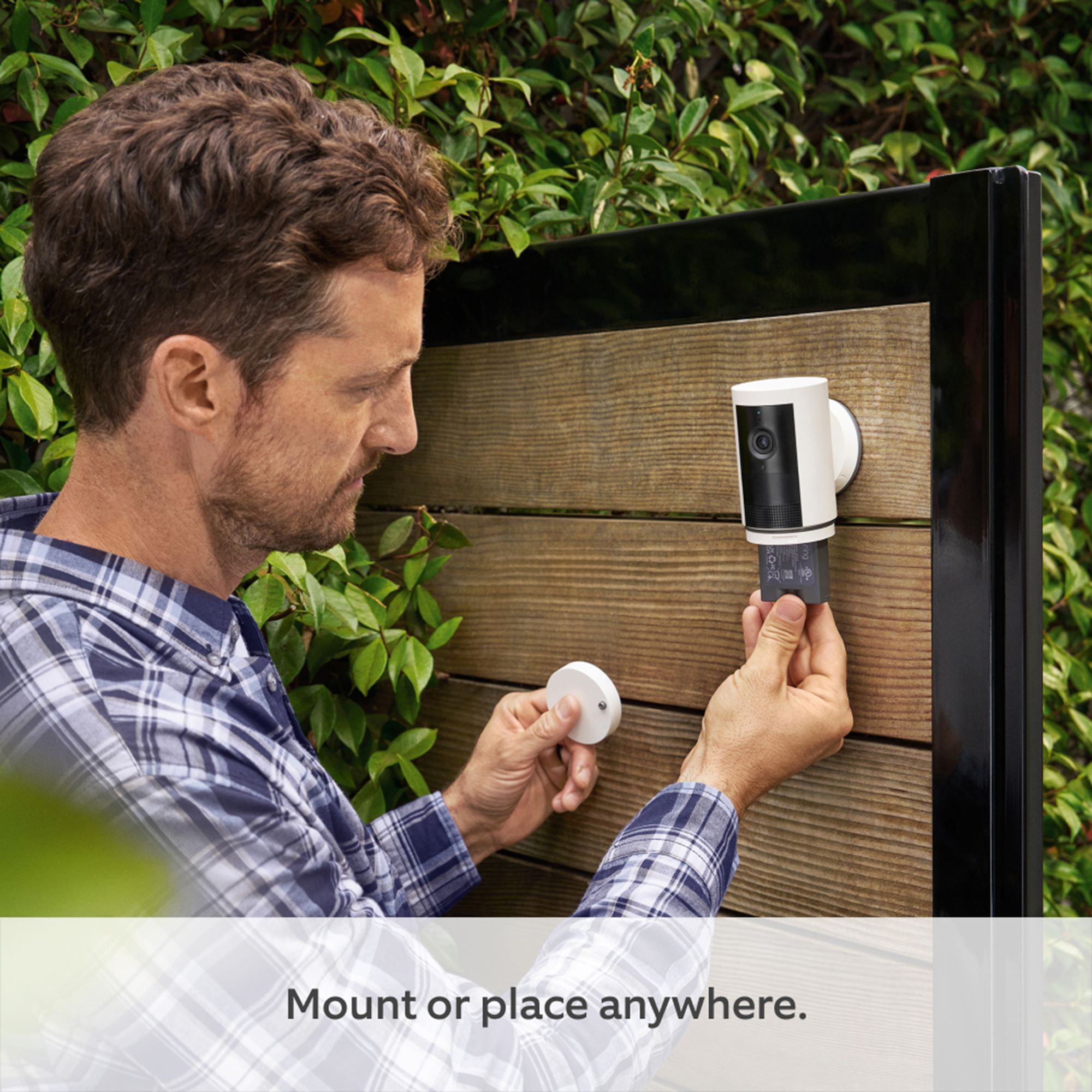 Ring Plus White Smart battery-powered IP camera