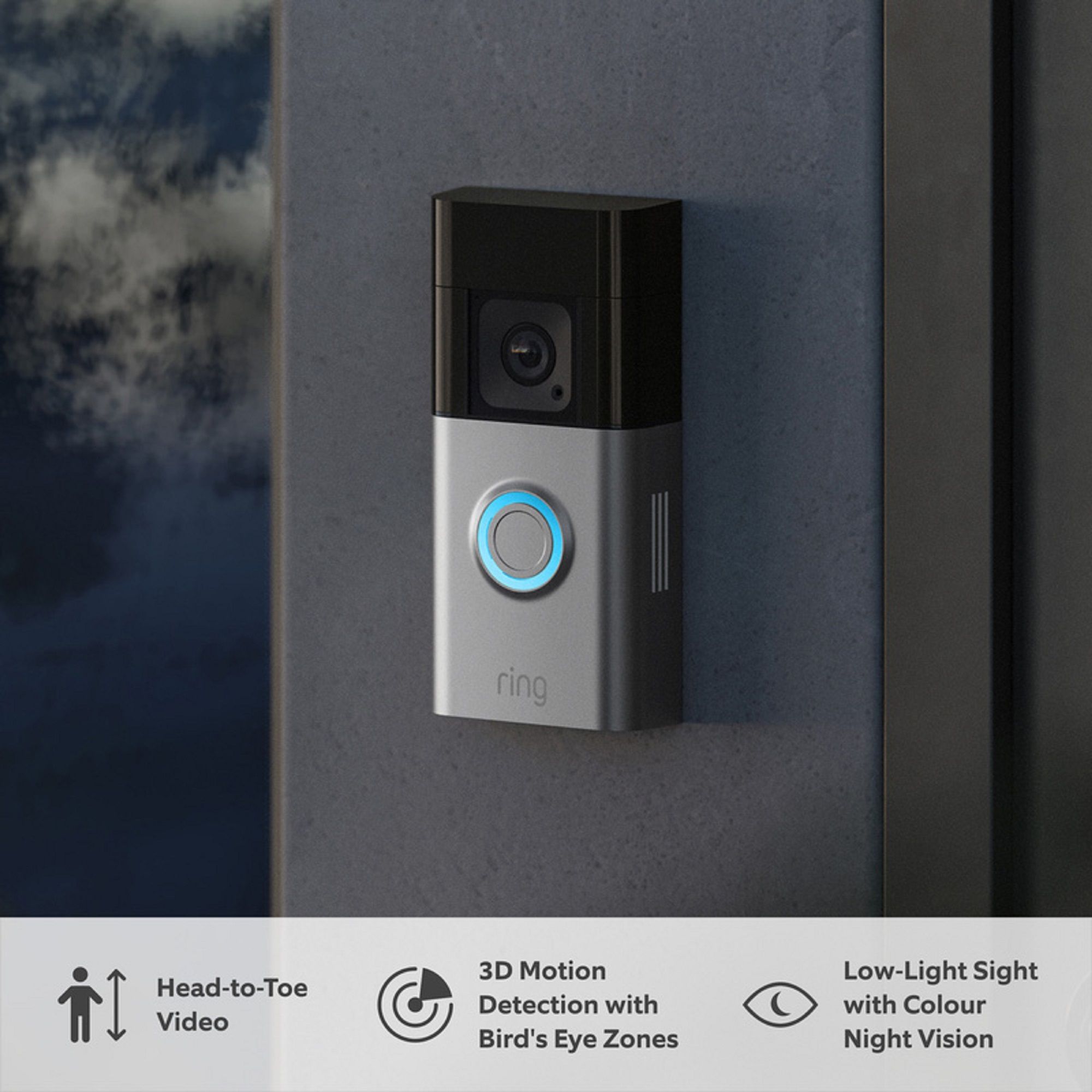 Ring Pro Satin Nickel Wireless Video doorbell