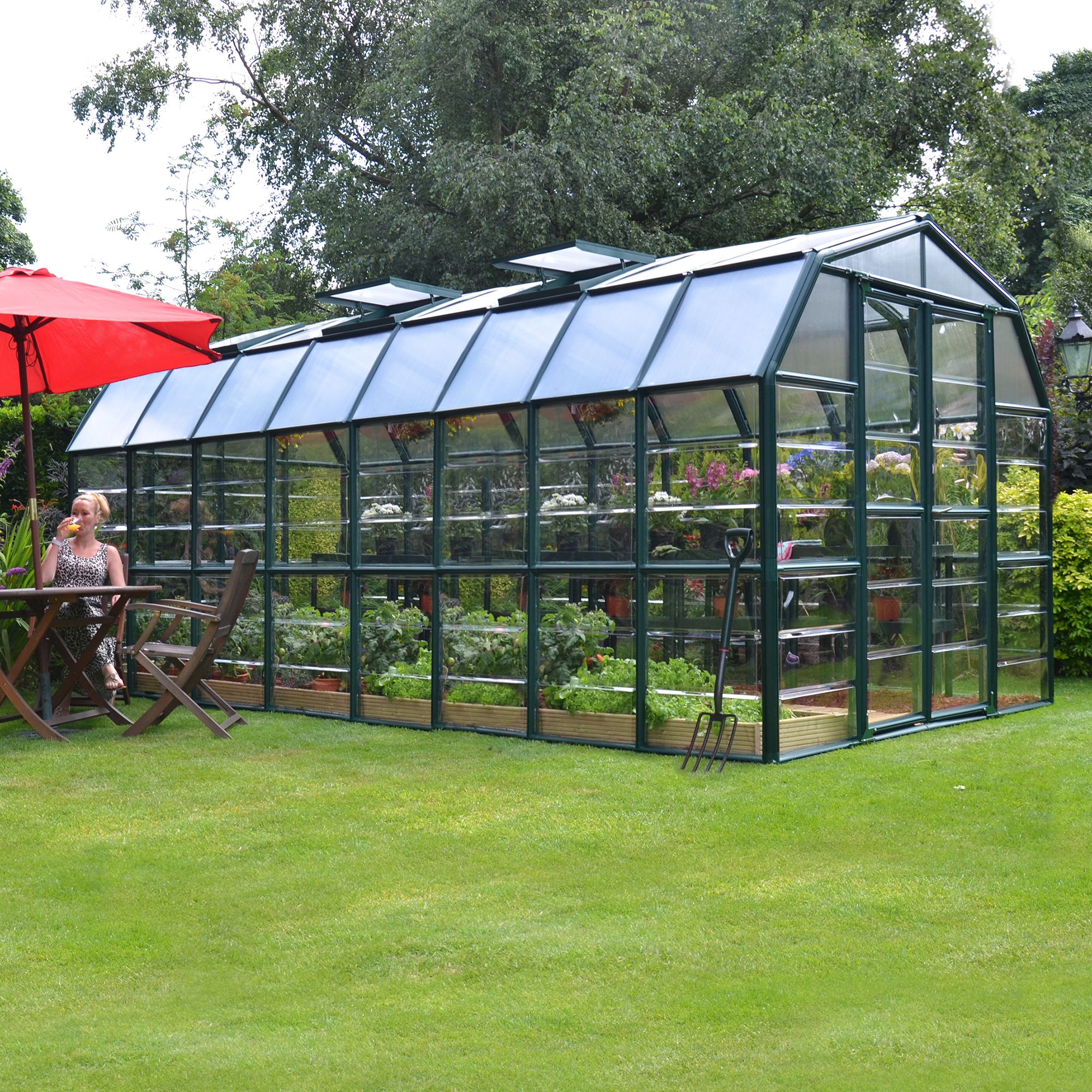 Rion Grand Gardner Green 8x16 Greenhouse