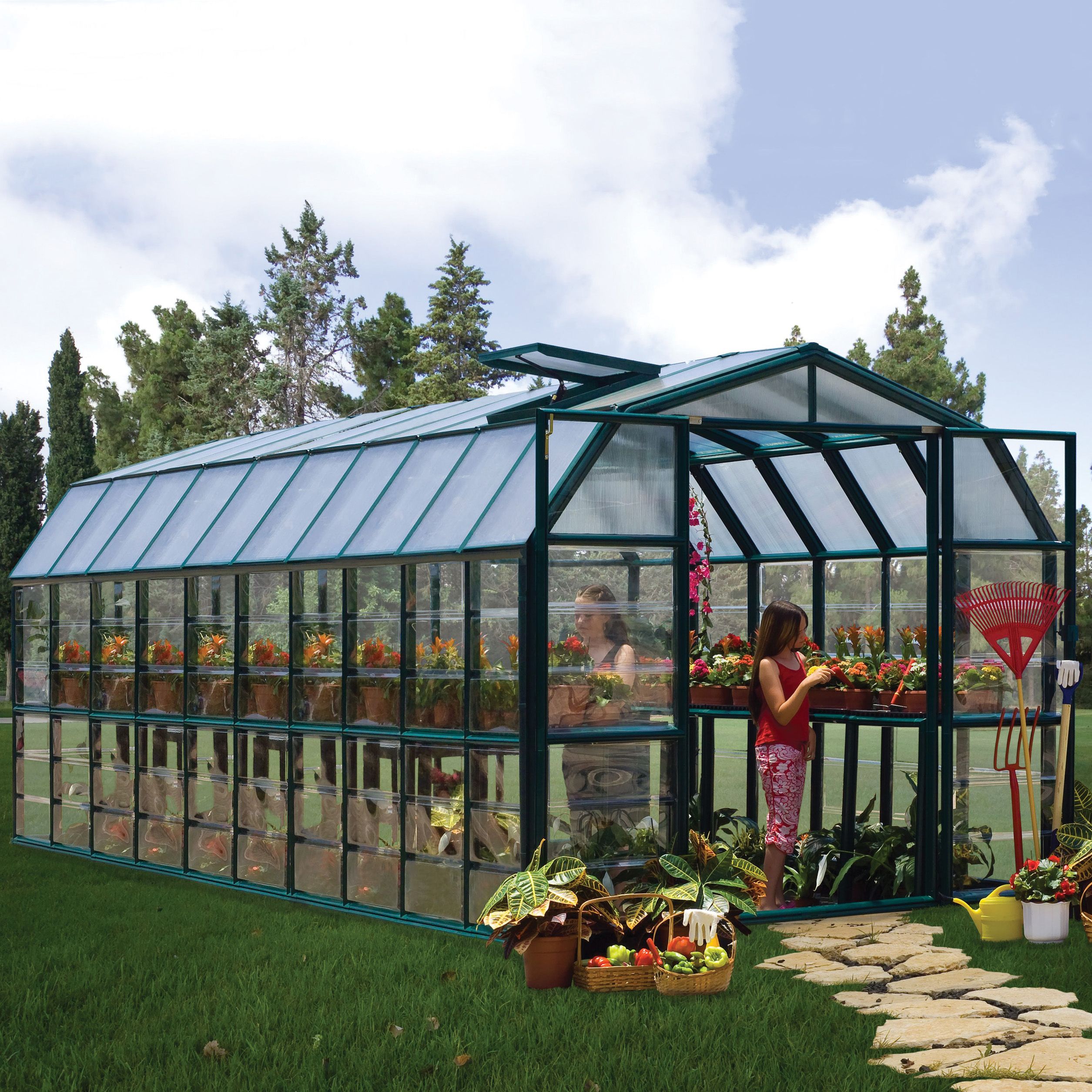 Rion Grand Gardner Green 8x20 Greenhouse