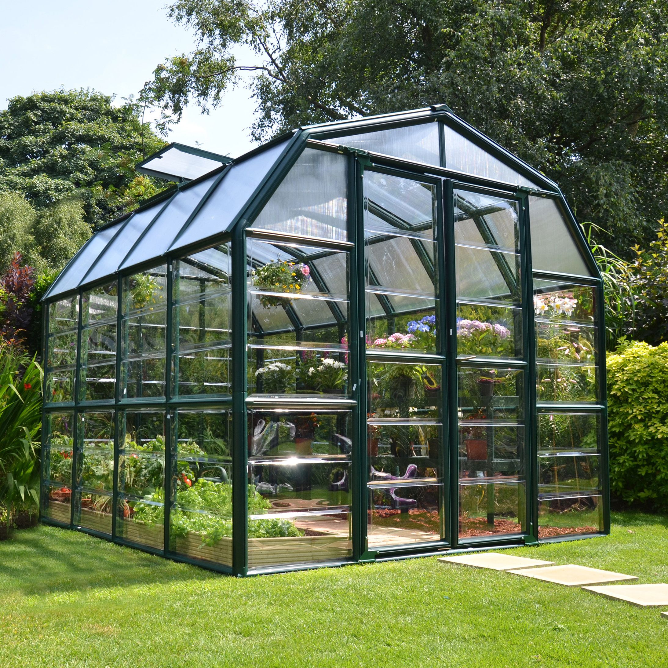 Rion Grand Gardner Green 8x8 Greenhouse | DIY At B&Q