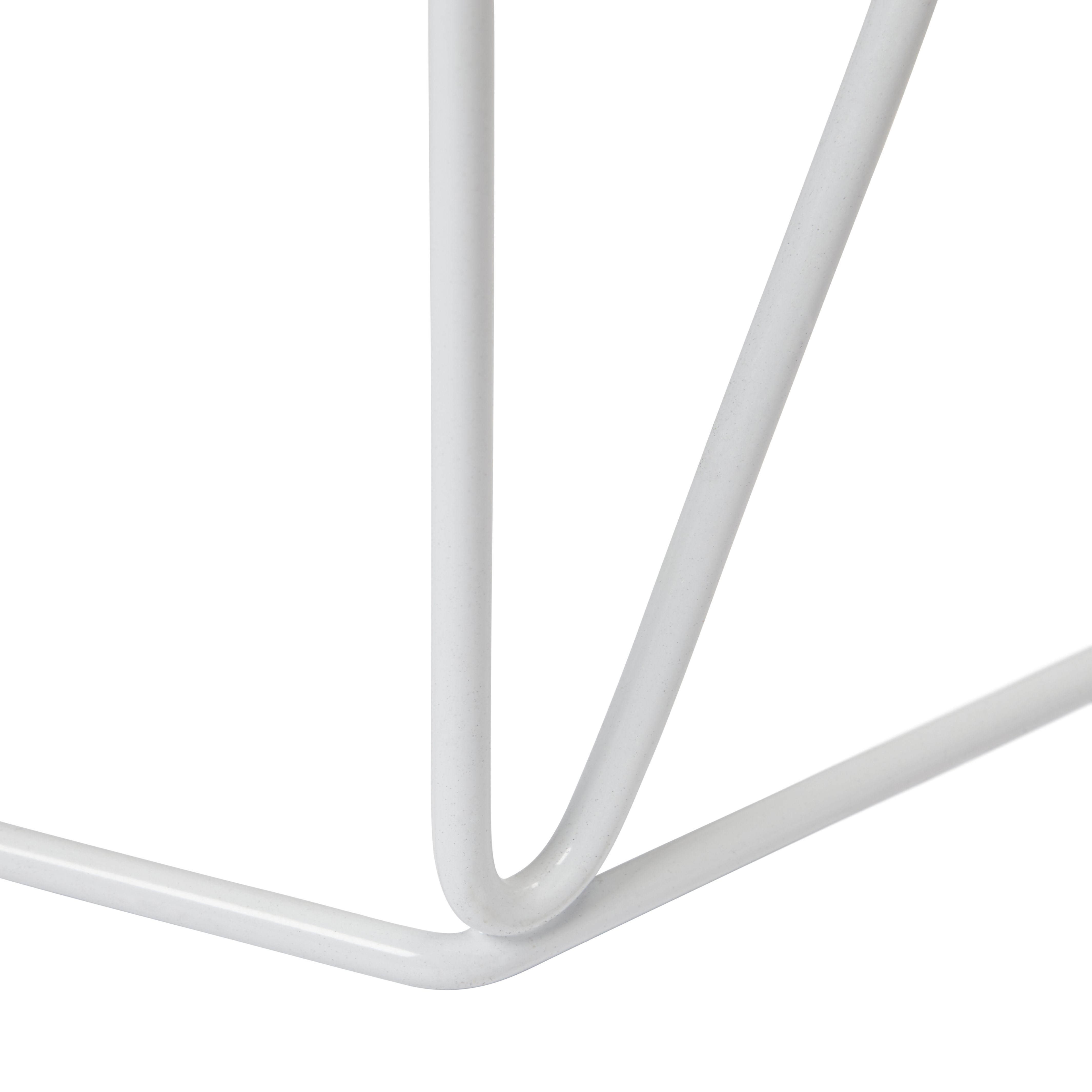 Risco Matt White Marble effect Side table Set of 2