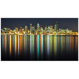 River city Multicolour Canvas art (H)500mm (W)900mm