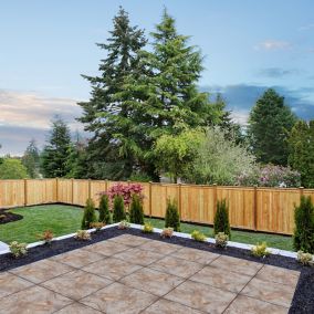 Riverstone Brown & gold Matt Stone effect Porcelain Outdoor Floor Tile, Pack of 2, (L)600mm (W)600mm