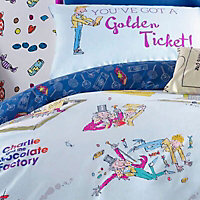 Roald Dahl Willy Wonka Multicolour Single Bedding set