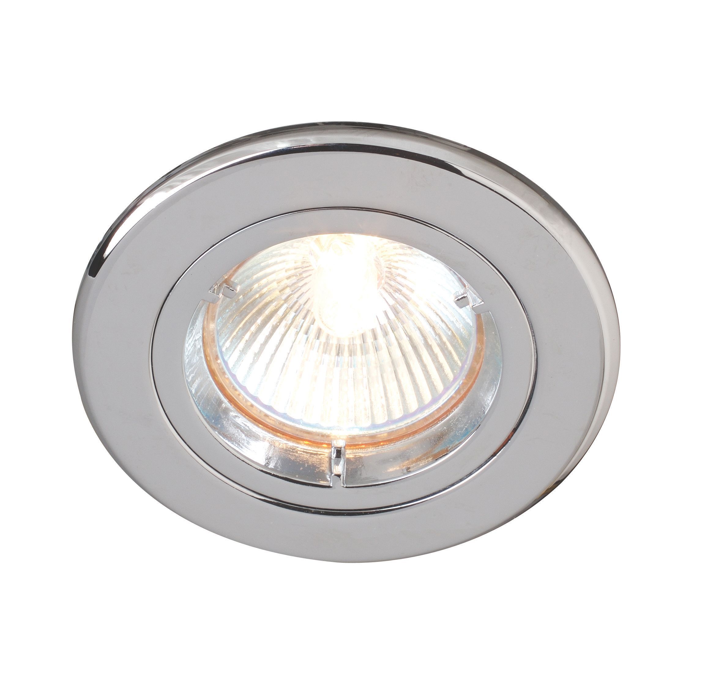 Robus Chrome effect Not fire-rated Downlight 50W, Pack of 10 | DIY at B&Q