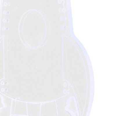 Rocket Matt Clear Chrome effect Table lamp