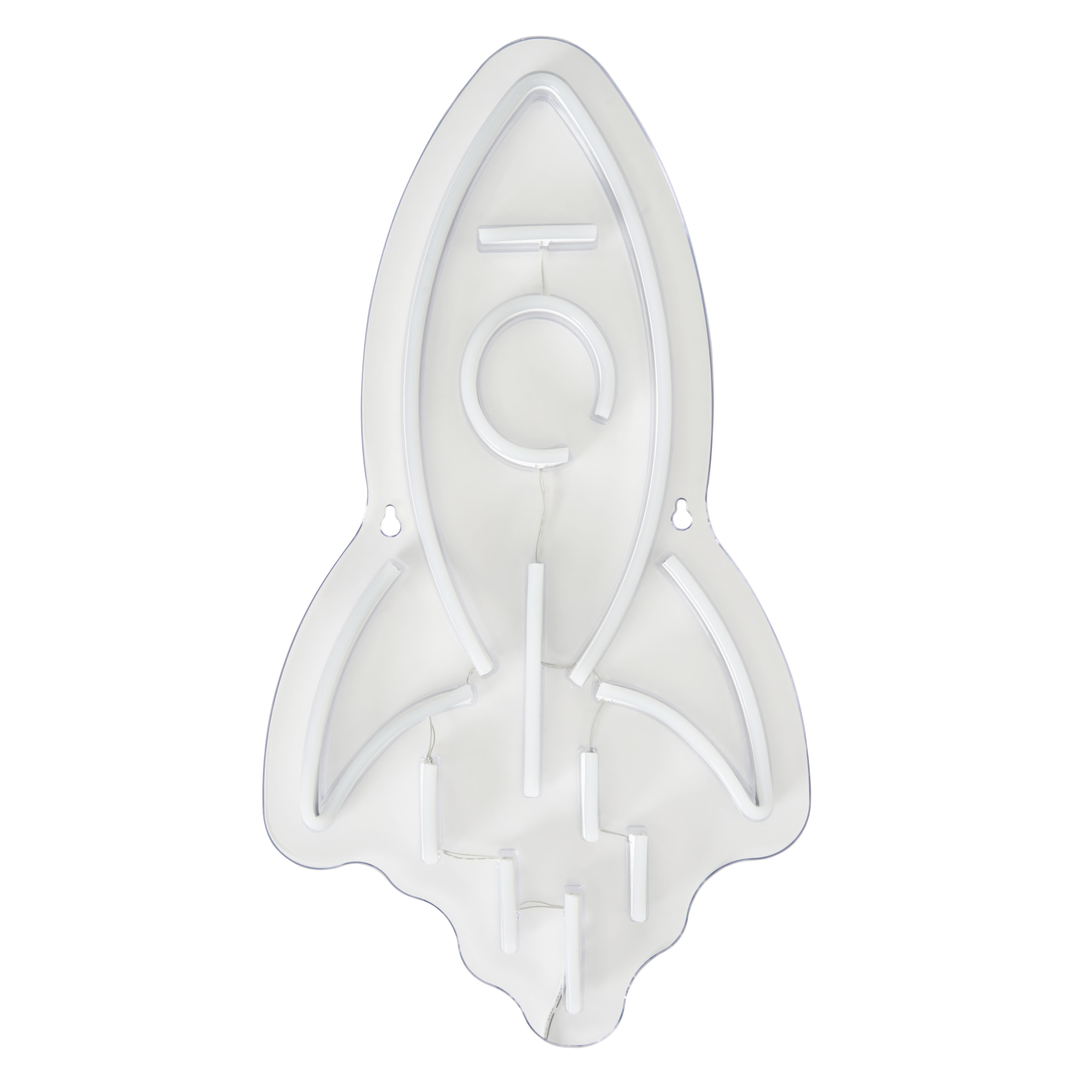 Rocket Neon Blue, Red & Orange Plug-in LED Wall light