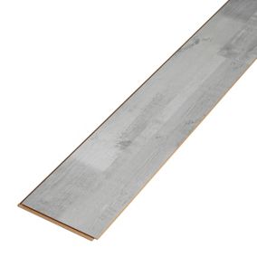 Rockhampton Grey Gloss Oak effect Laminate Flooring Sample