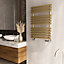 Rolo Brass effect Flat Towel warmer (W)520mm x (H)755mm