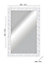 Romantic White Rectangular Wall-mounted Framed Mirror, (H)113cm (W)73cm