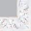 Romantic White Rectangular Wall-mounted Framed Mirror, (H)113cm (W)73cm
